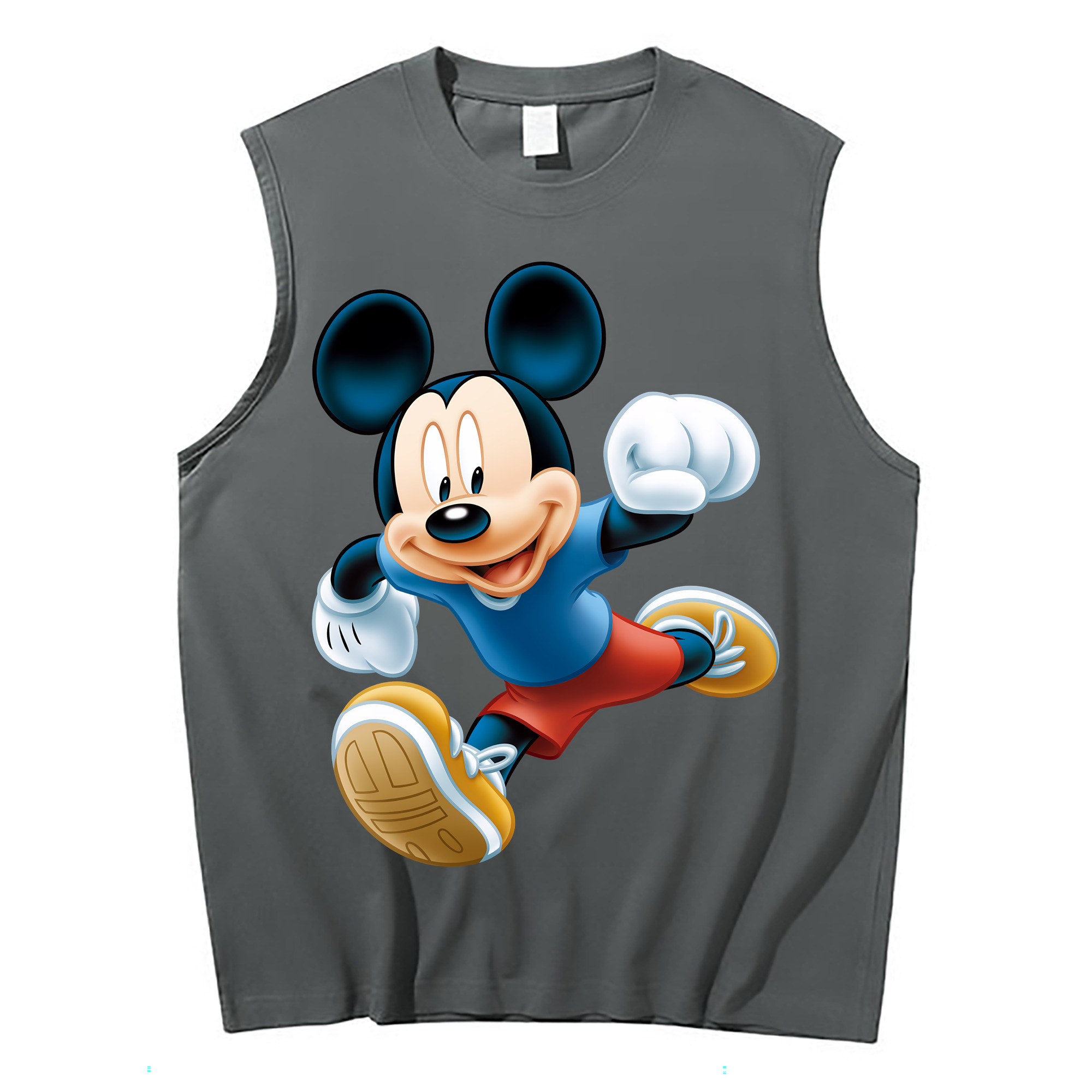 ミッキーマウス Mickey Mouse コットン100％タンクトップ（フロントプリント）